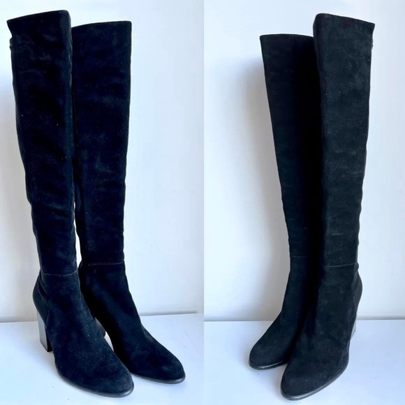 Like New 7 - STUART WEITZMAN Boots Mid Calf Short Boots Platform Suede - Picture 14 of 15